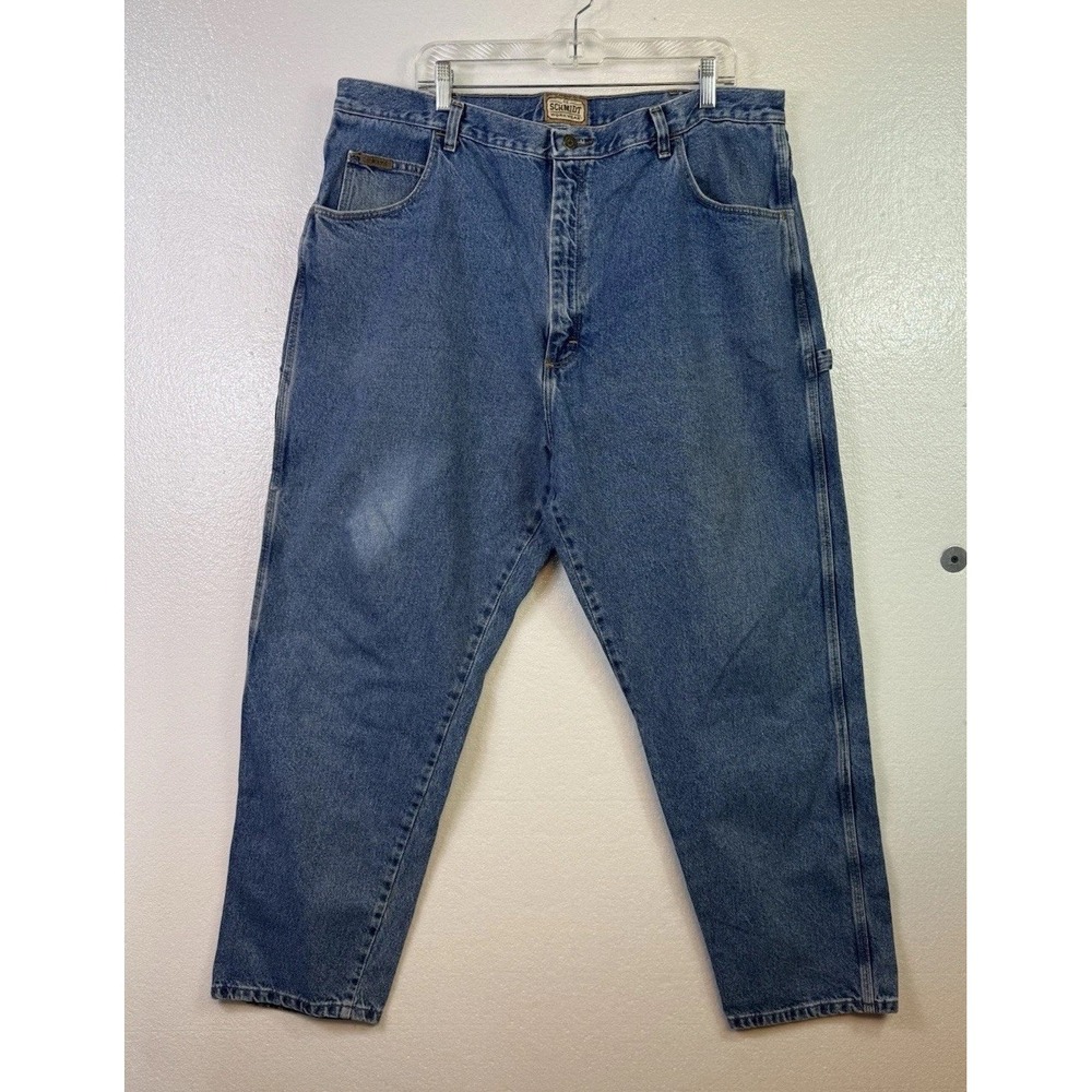 CE Schmidt Workwear Carpenter Jean Men 40/29 Blue Denim Heavyweight Utility Loop